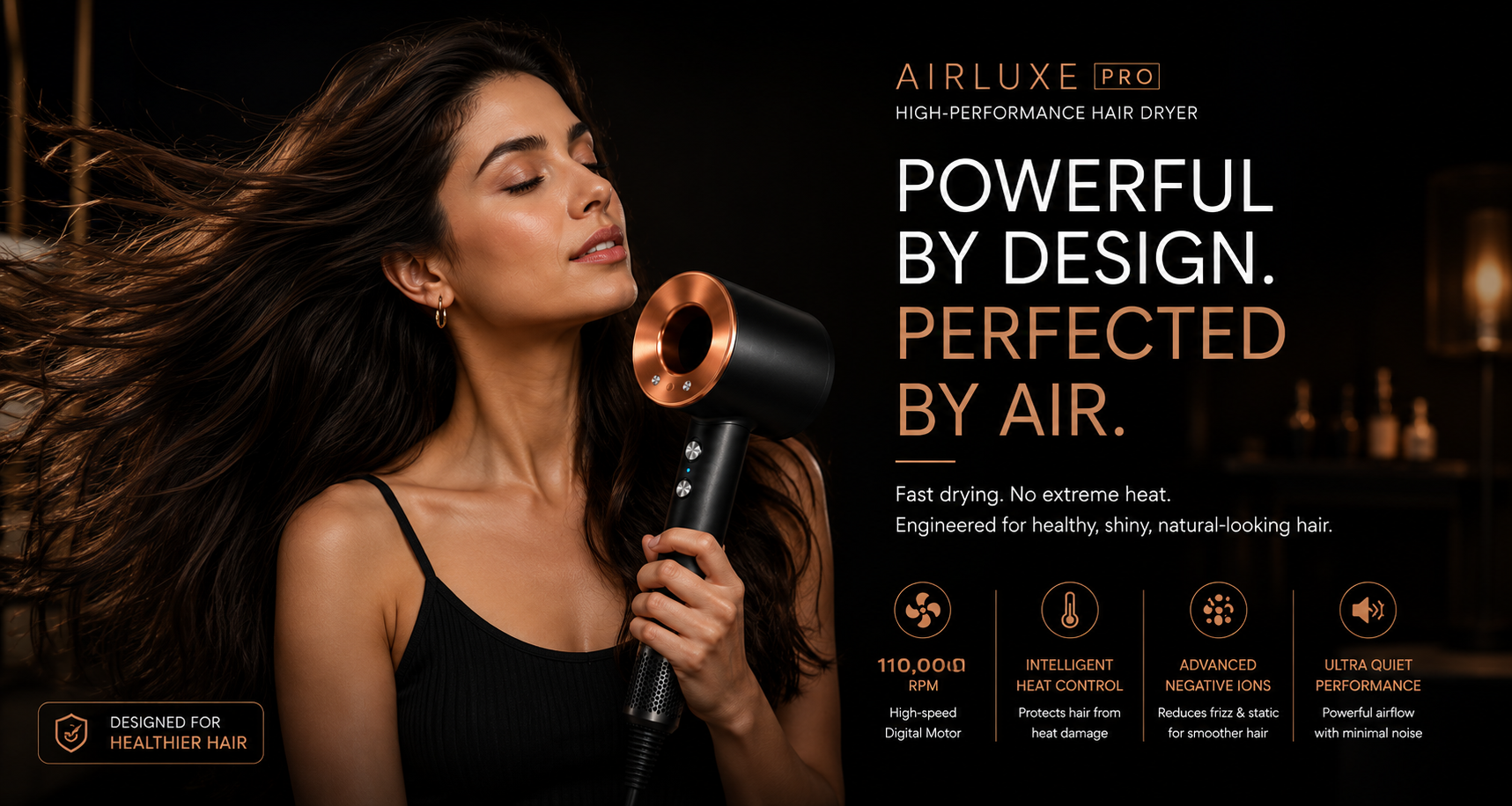 Social media banner highlighting product packaging and brand colors.